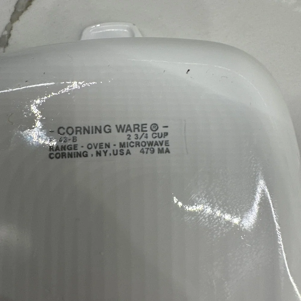 SET OF 2 Corning Ware WILDFLOWER P-43-B Small Square Casserole Dishes 5